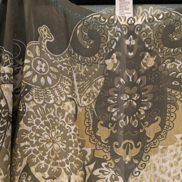 Studio Y Boho Oversize Elastic Waist Short Sleeve Women Top Size M - Picture 6 of 7